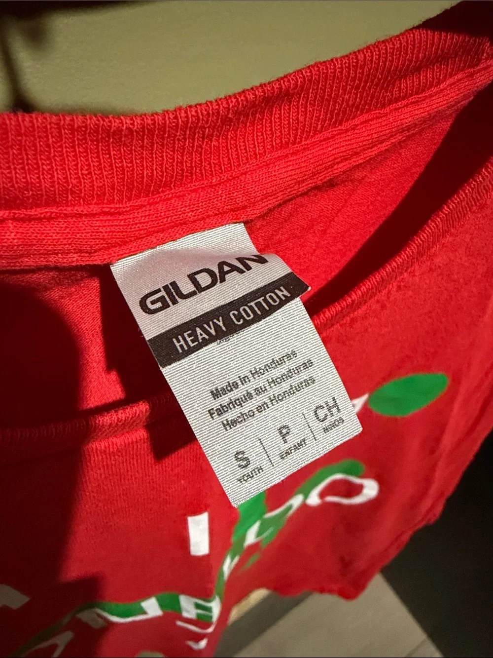 Gildan Red Long Sleeve 'Ronaldo 7' Graphic Tee